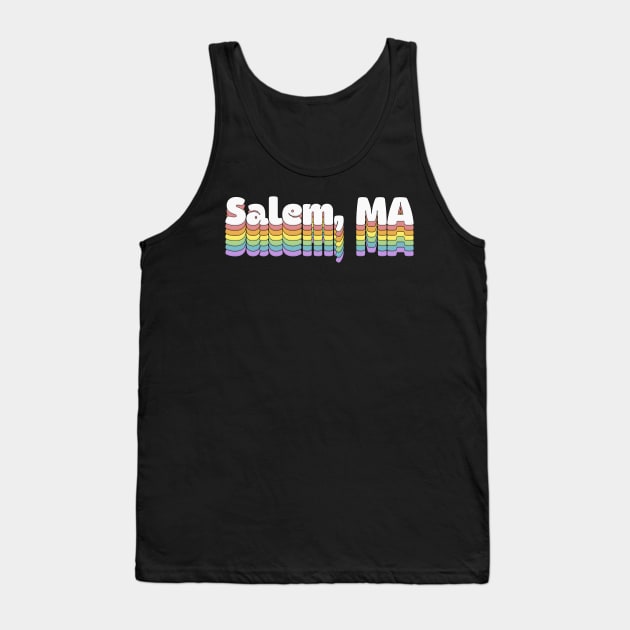 Salem, MA // Retro Typography Design Tank Top by DankFutura